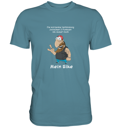 Die kürzeste Verbindung zwischen ... - Premium Unisex Shirt - mehrere Farben