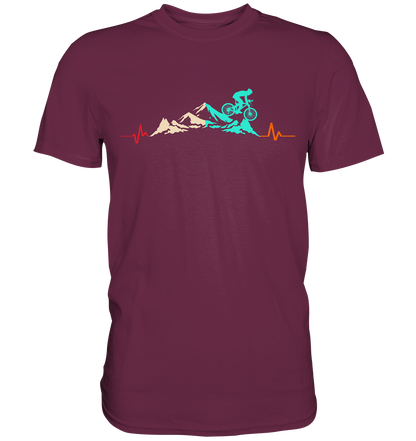 Biken lässt mein Herz höher schlagen - Premium unisex Shirt