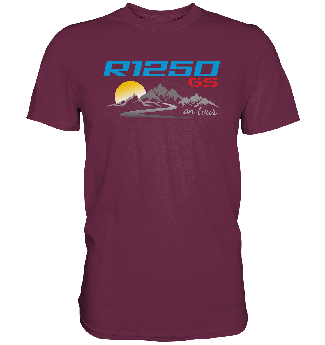 Berge, Kurven und die R1250GS - Premium unisex Shirt