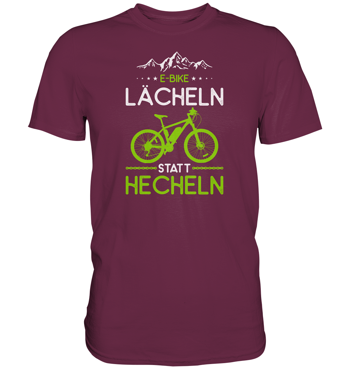 E-Bike Shirt - Lächeln statt Hecheln - Premium unisex Shirt