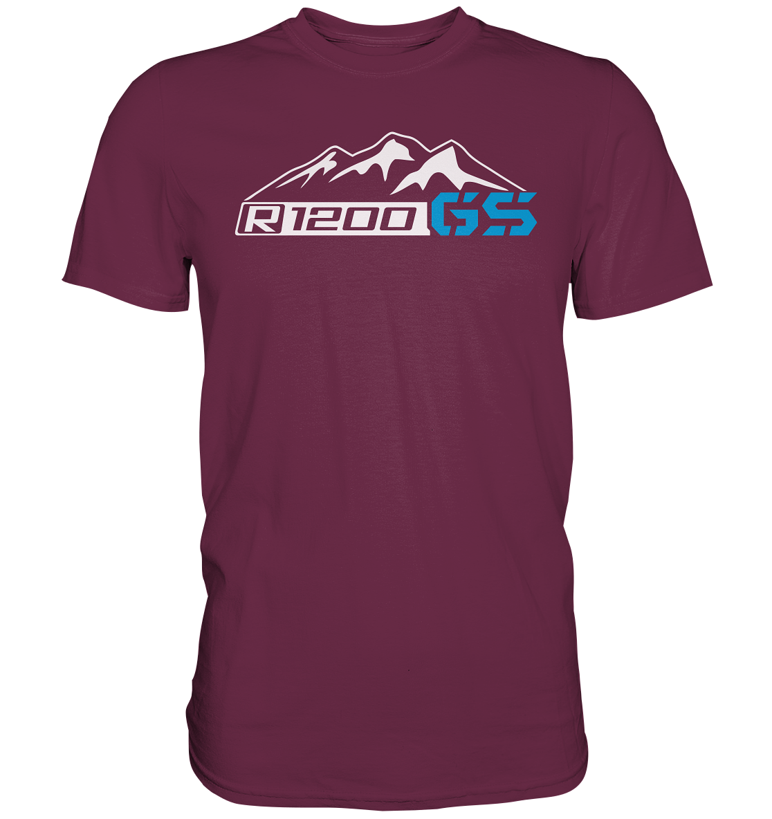 R1200GS mit Bergen und Schriftzug - Premium unisex Shirt