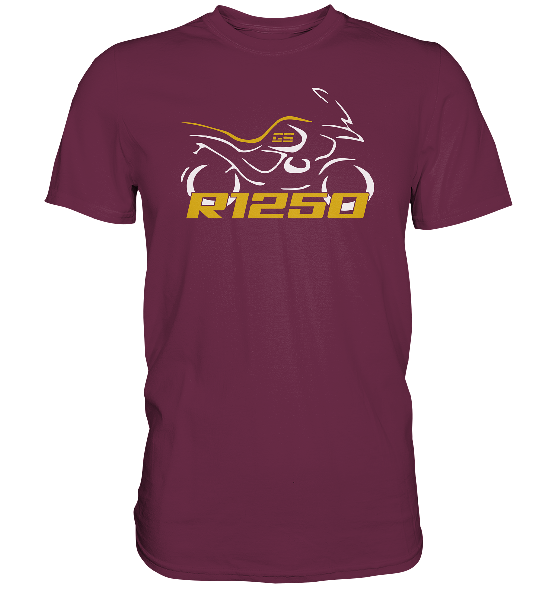 R1250GS stilisiertes Bike mit Schriftzug - Premium unisex Shirt