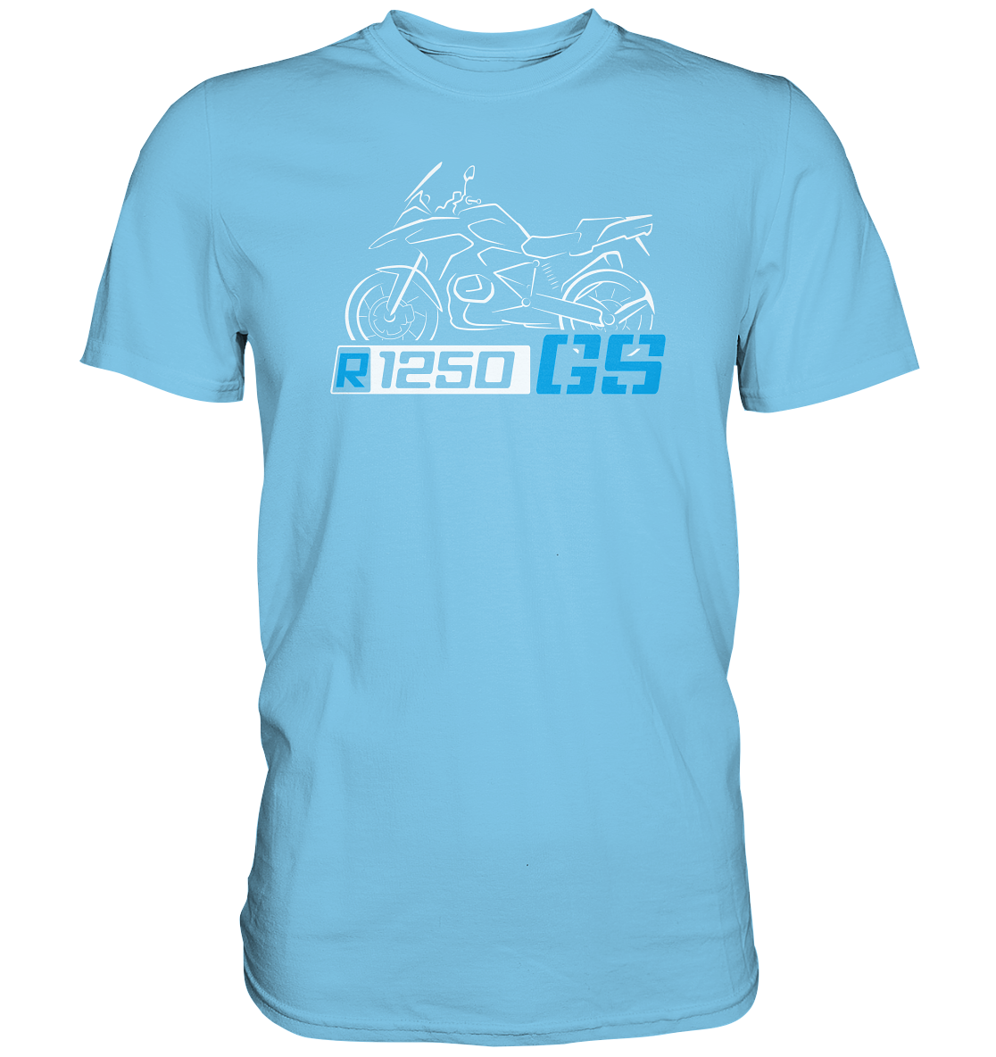R1250GS mit Motorrad und Schriftzug - Premium unisex Shirt