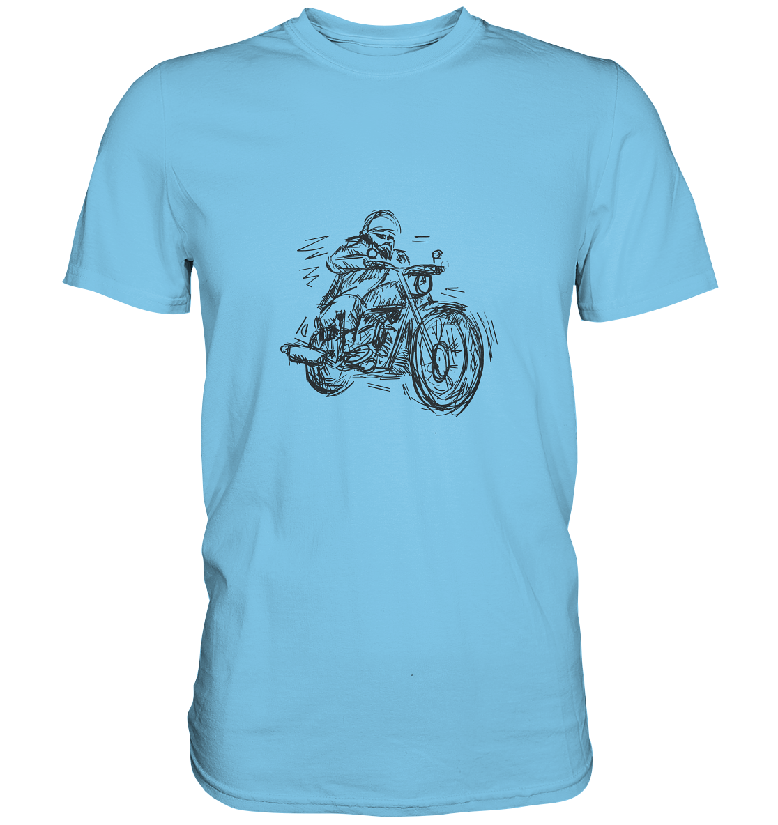 Stylischer Biker - Premium Unisex Shirt - mehrere Farben
