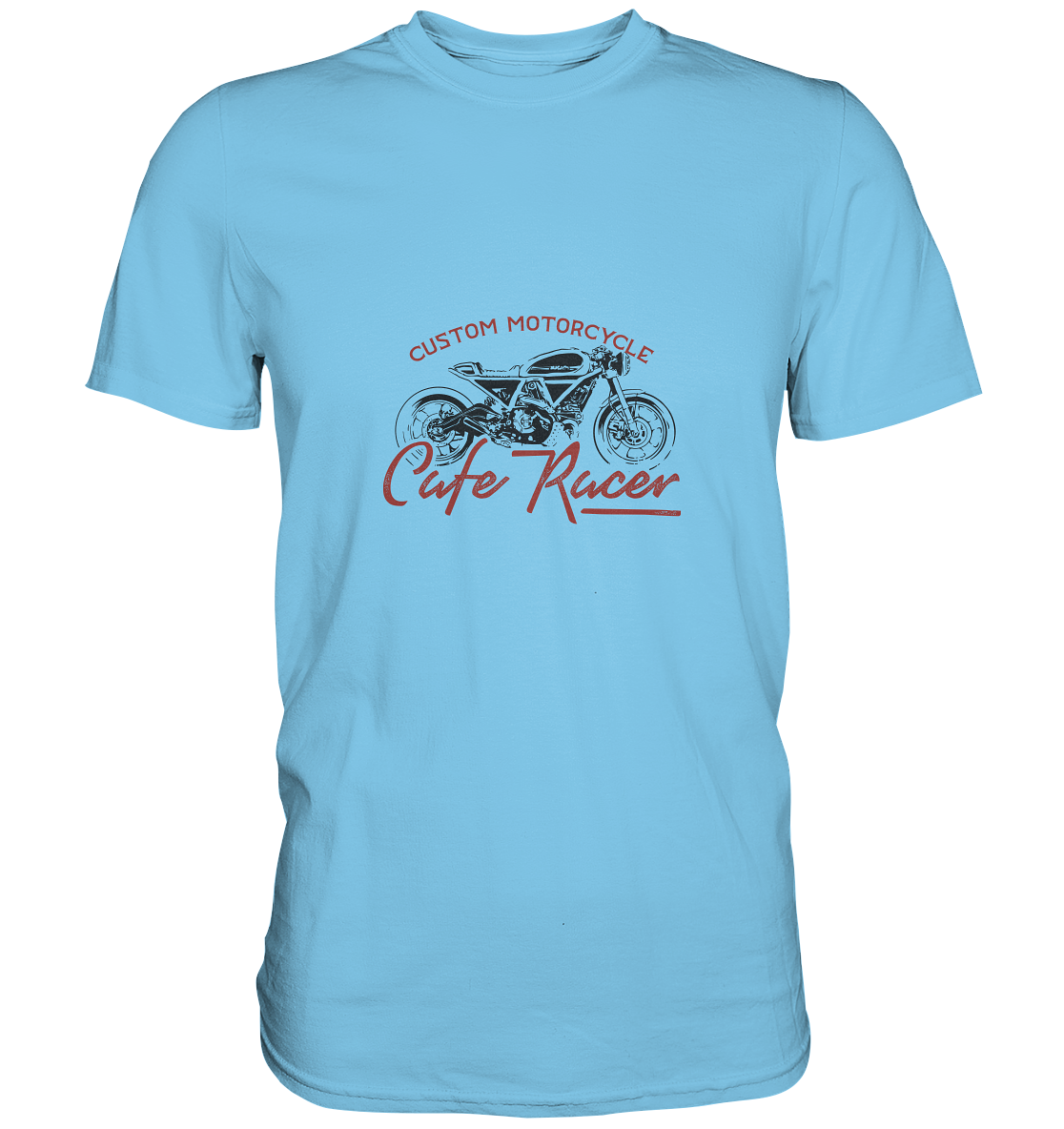 Caferacer stilisiert mit Schriftzug - Premium Unisex Shirt - mehrere Farben