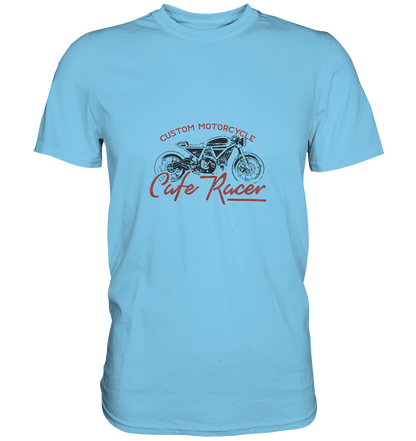 Caferacer stilisiert mit Schriftzug - Premium Unisex Shirt - mehrere Farben