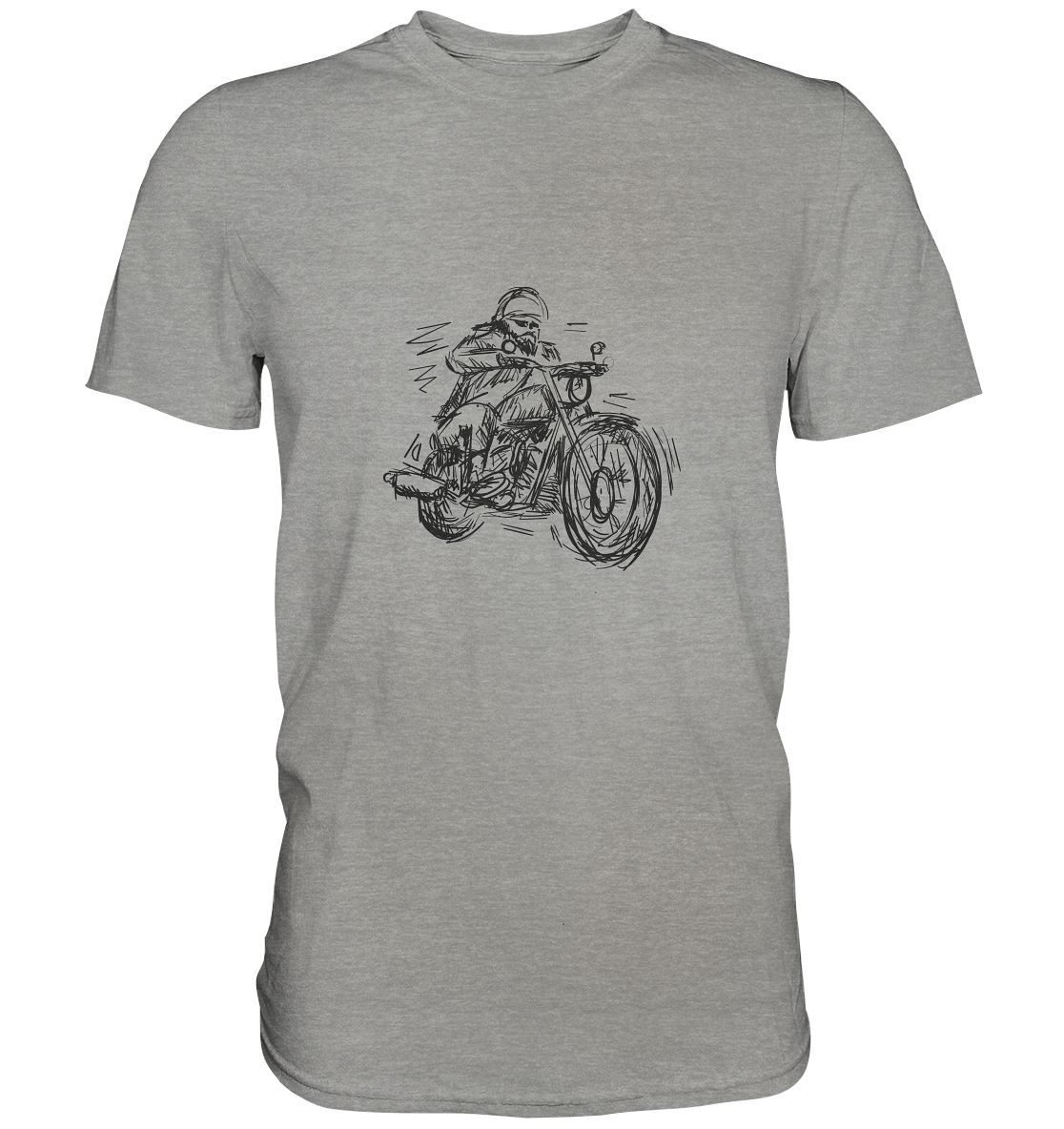 Stylischer Biker - Premium Unisex Shirt - mehrere Farben