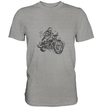 Stylischer Biker - Premium Unisex Shirt - mehrere Farben