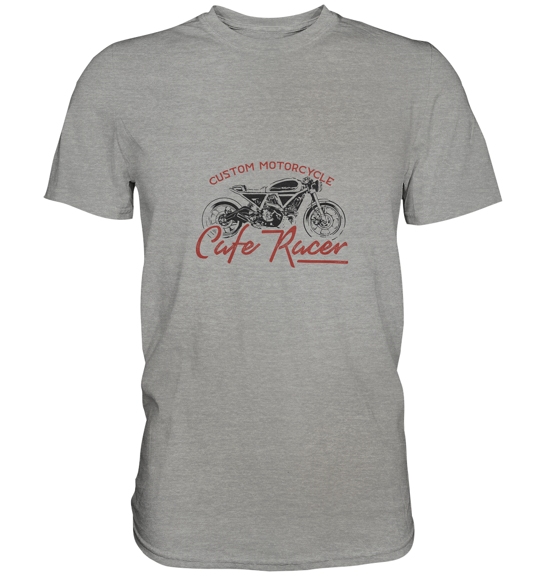 Caferacer stilisiert mit Schriftzug - Premium Unisex Shirt - mehrere Farben