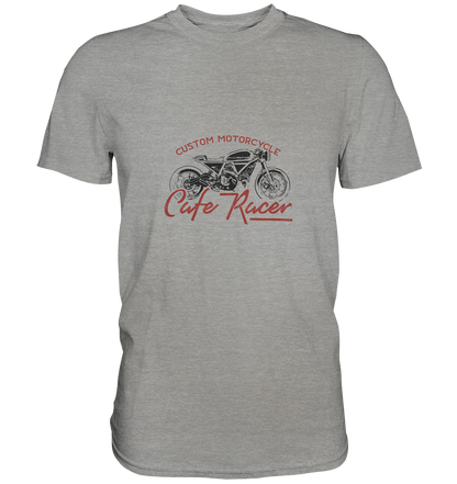Caferacer stilisiert mit Schriftzug - Premium Unisex Shirt - mehrere Farben
