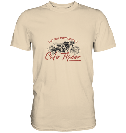 Caferacer stilisiert mit Schriftzug - Premium Unisex Shirt - mehrere Farben