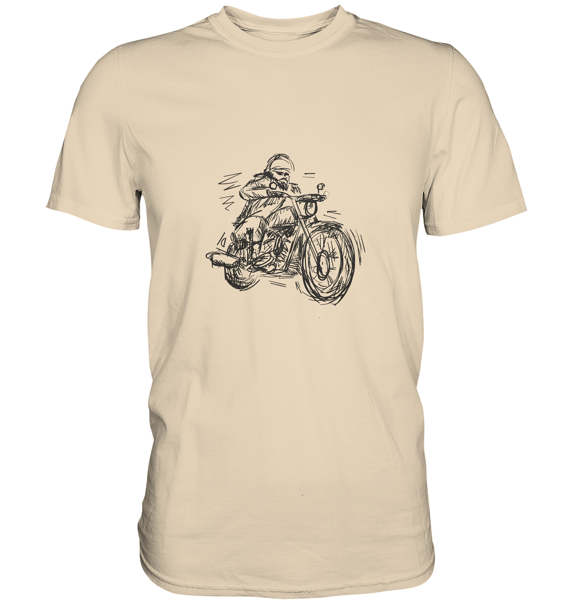 Stylischer Biker - Premium Unisex Shirt - mehrere Farben
