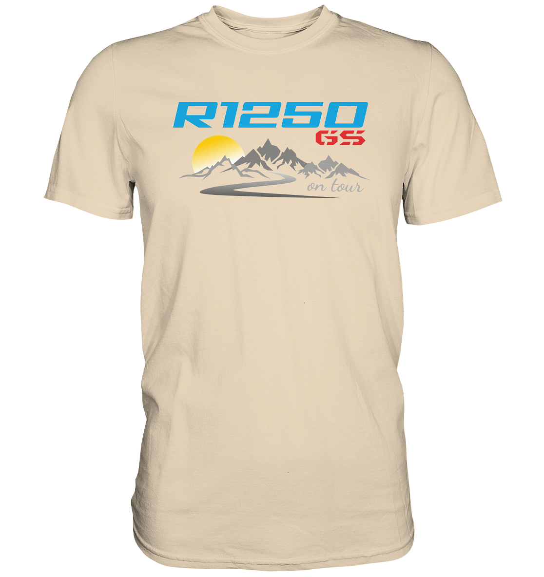 Berge, Kurven und die R1250GS - Premium unisex Shirt