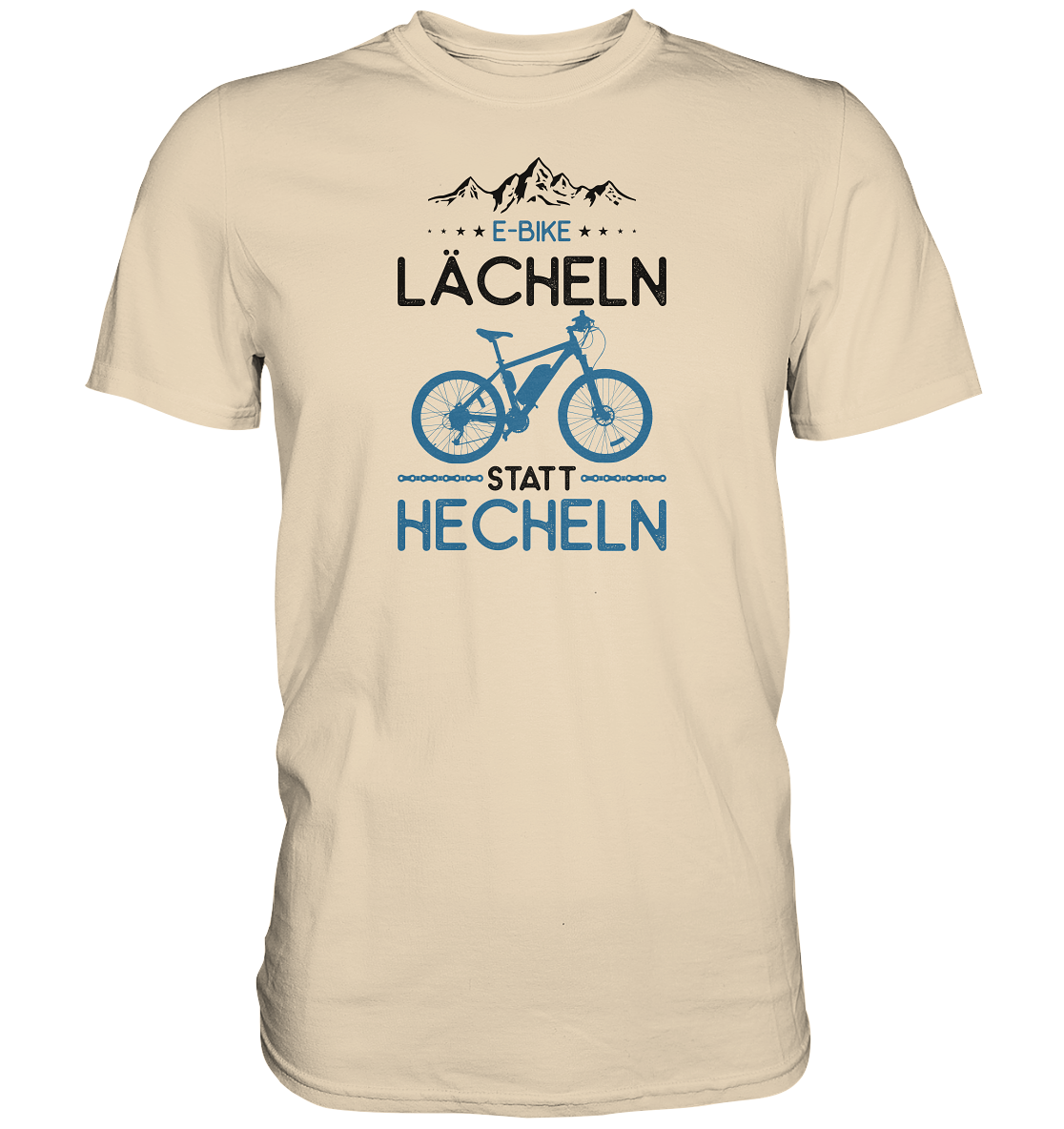 E-Bike, lächeln statt hecheln - Premium unisex Shirt