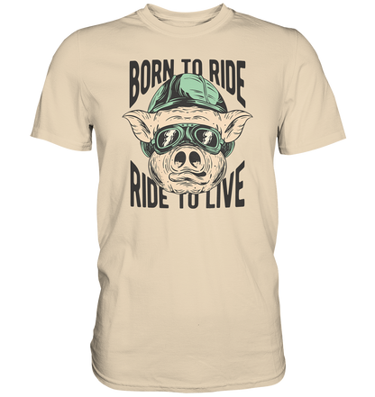 Schweinskopf mit Helm - Premium unisex Shirt