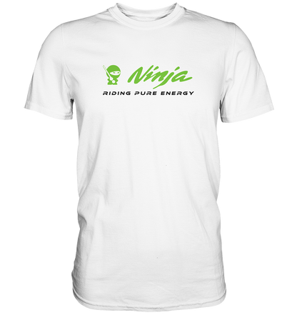 Ninja - riding pure energy - helle Shirtfarben  - Premium unise Shirt
