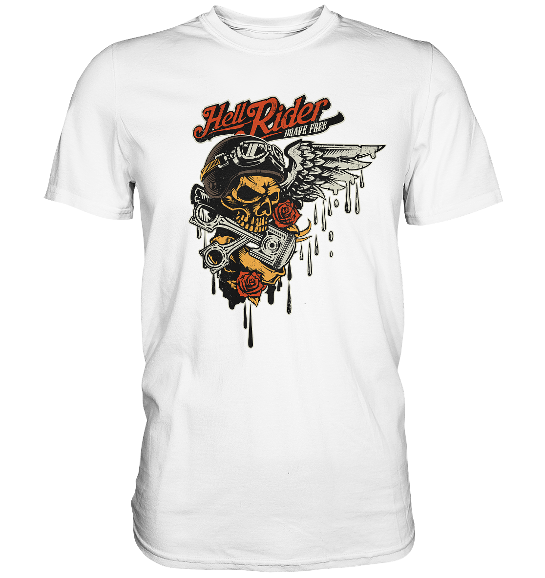 Hellrides brave free - Premium unisex Shirt