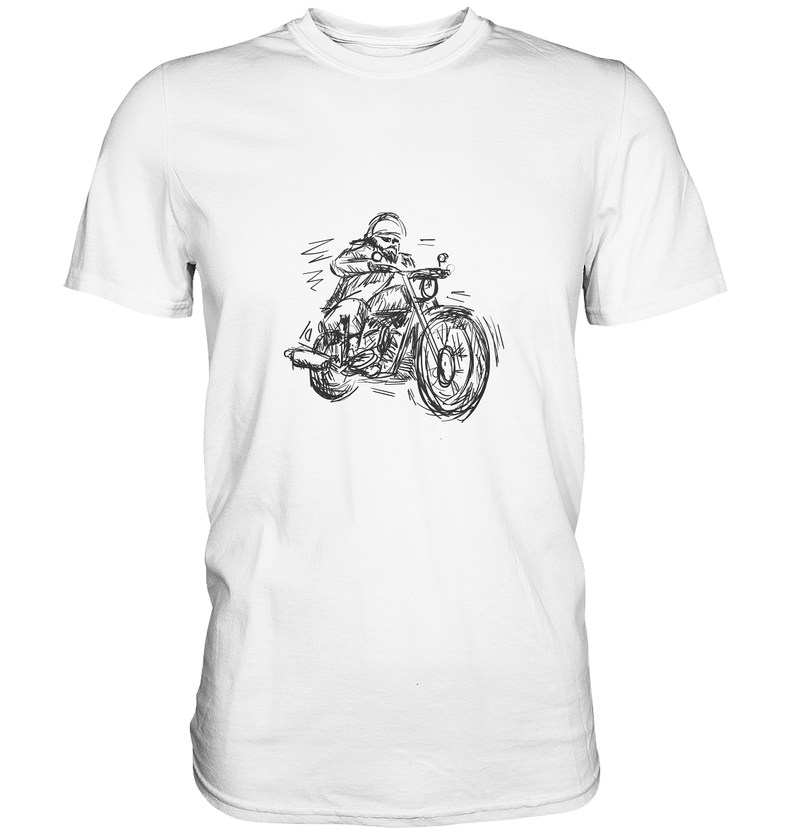 Stylischer Biker - Premium Unisex Shirt - mehrere Farben
