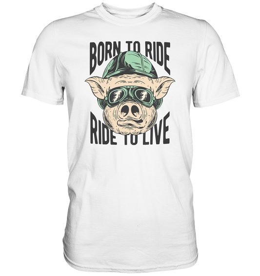 Schweinskopf mit Helm - Premium unisex Shirt