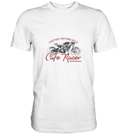 Caferacer stilisiert mit Schriftzug - Premium Unisex Shirt - mehrere Farben