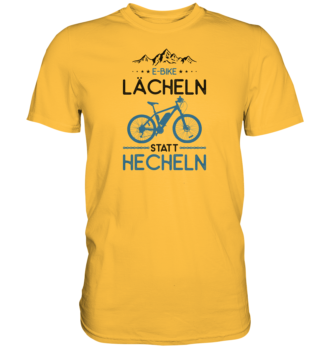 E-Bike, lächeln statt hecheln - Premium unisex Shirt