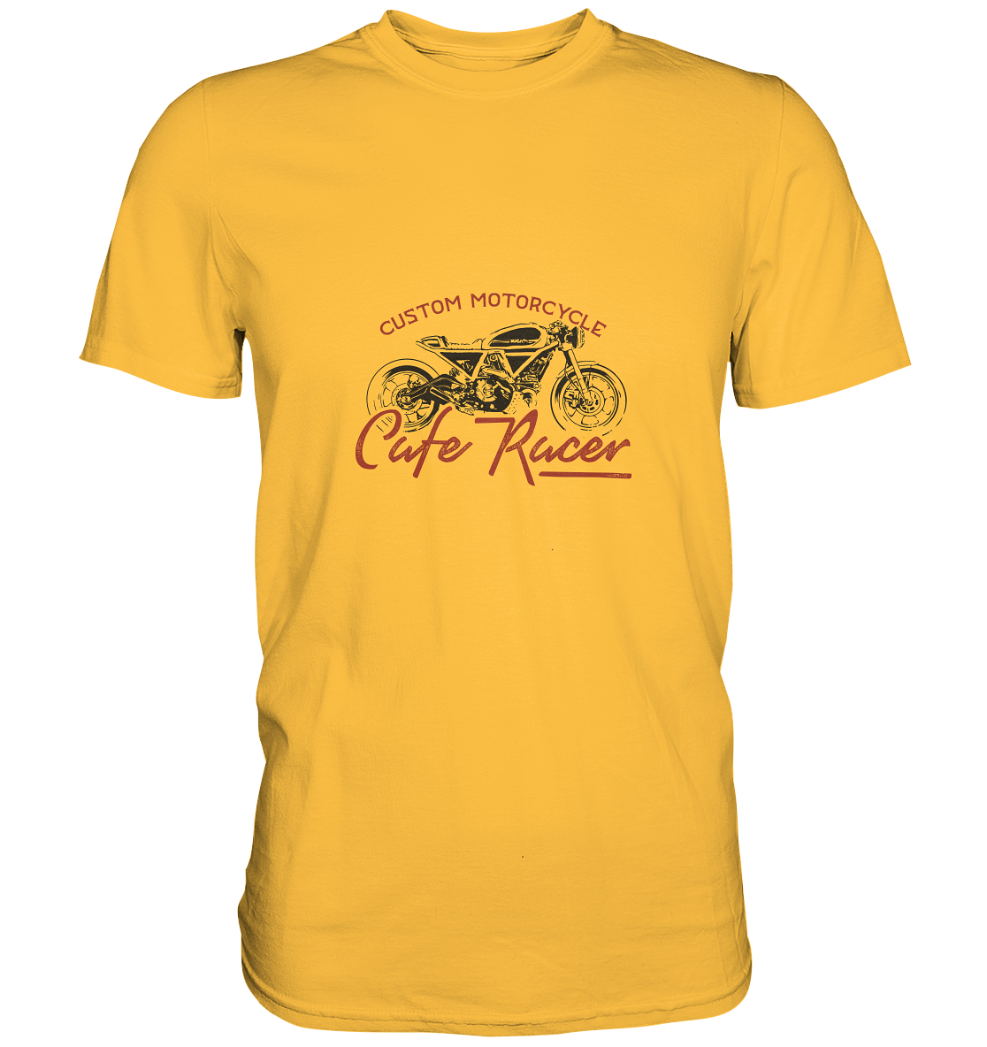 Caferacer stilisiert mit Schriftzug - Premium Unisex Shirt - mehrere Farben