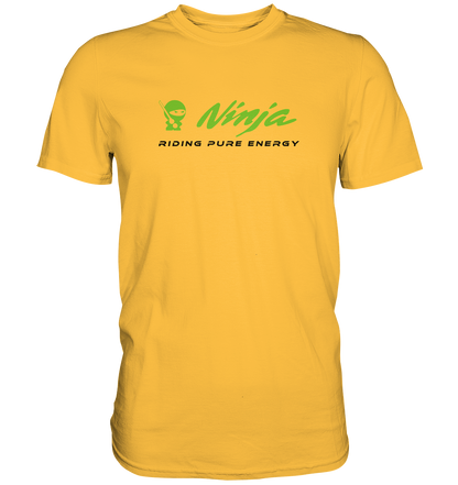 Ninja - riding pure energy - helle Shirtfarben  - Premium unise Shirt