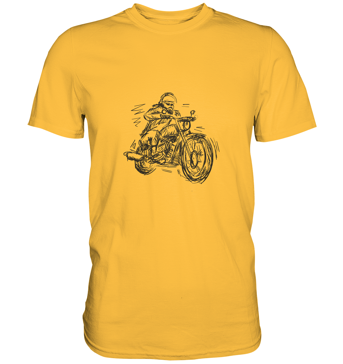 Stylischer Biker - Premium Unisex Shirt - mehrere Farben