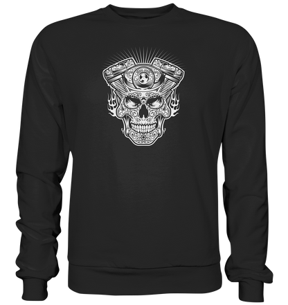 Totenkopf mit Zylinder - Premium Unisex Sweatshirt