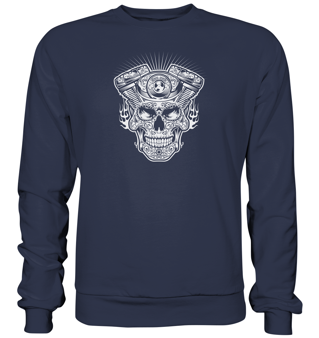 Totenkopf mit Zylinder - Premium Unisex Sweatshirt