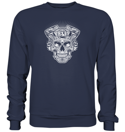 Totenkopf mit Zylinder - Premium Unisex Sweatshirt