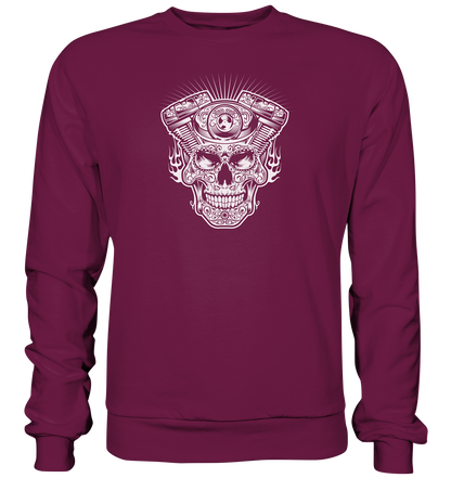 Totenkopf mit Zylinder - Premium Unisex Sweatshirt