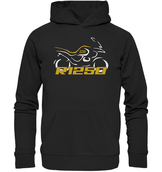 Motiv (vorne) R1250GS gelber Schriftzug - Premium Unisex Hoodie