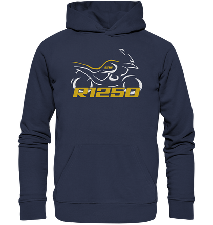 Motiv (vorne) R1250GS gelber Schriftzug - Premium Unisex Hoodie