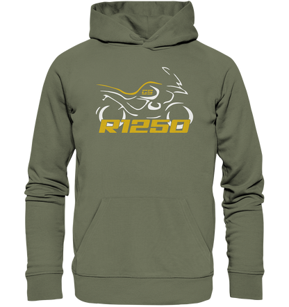 Motiv (vorne) R1250GS gelber Schriftzug - Premium Unisex Hoodie