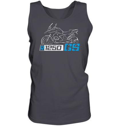 R1250GS stilisiertes Bike (hell) mit Schriftzug  - Herren Tank-Top
