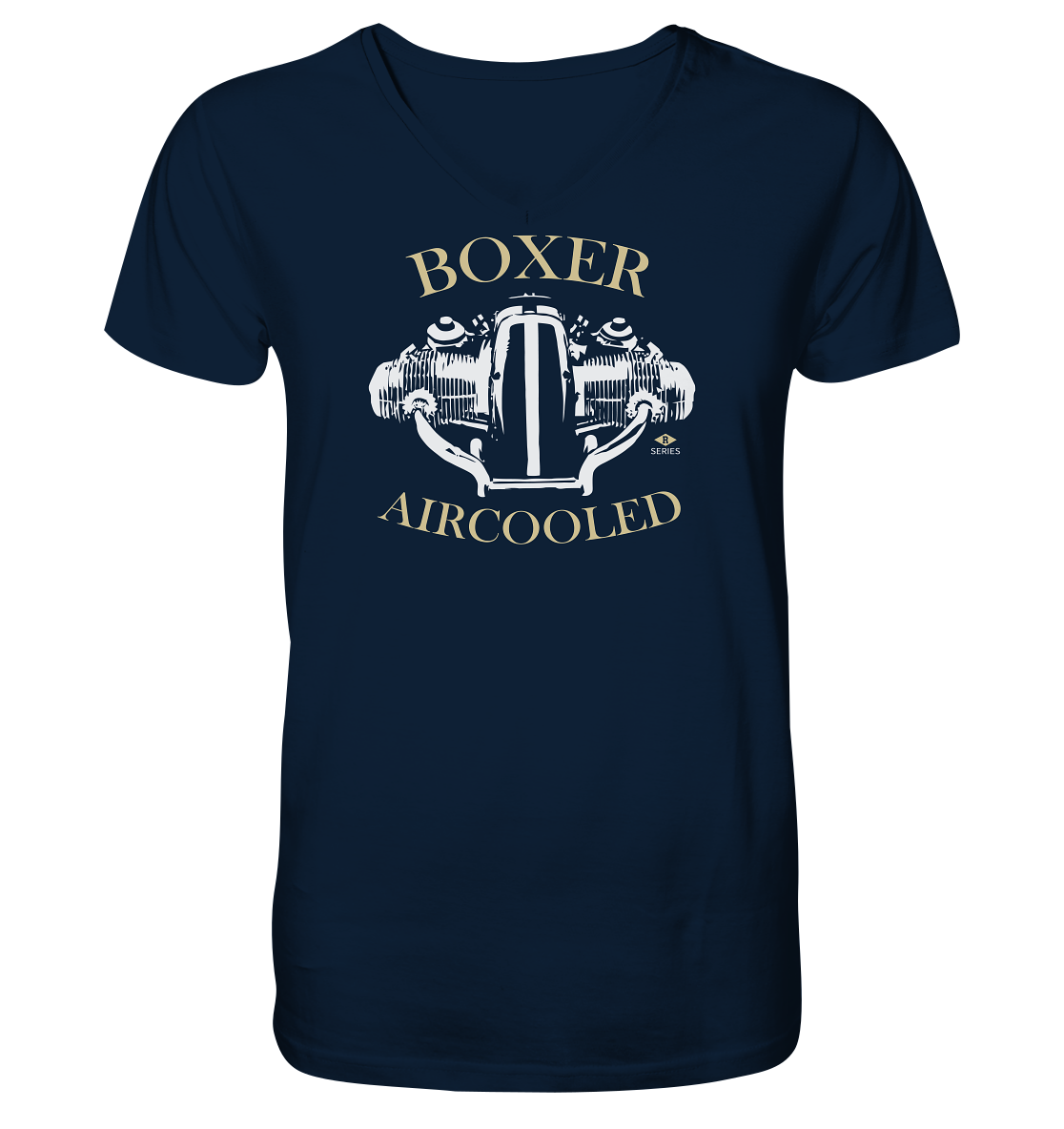 Boxermotor Motiv hell - V-Neck Shirt