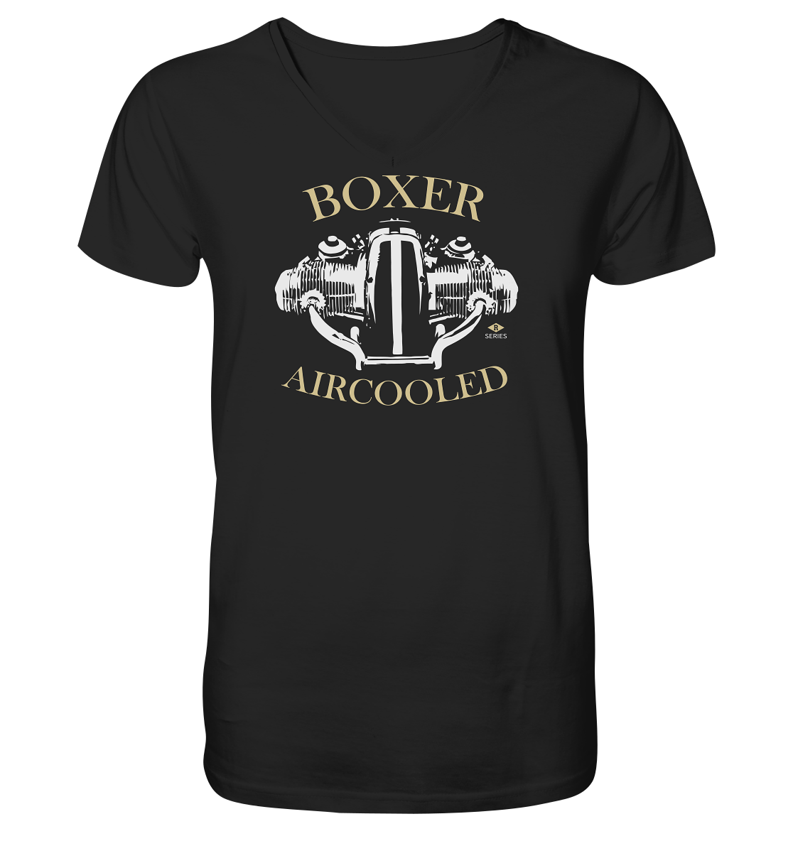 Boxermotor Motiv hell - V-Neck Shirt