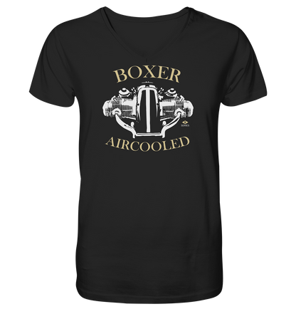 Boxermotor Motiv hell - V-Neck Shirt