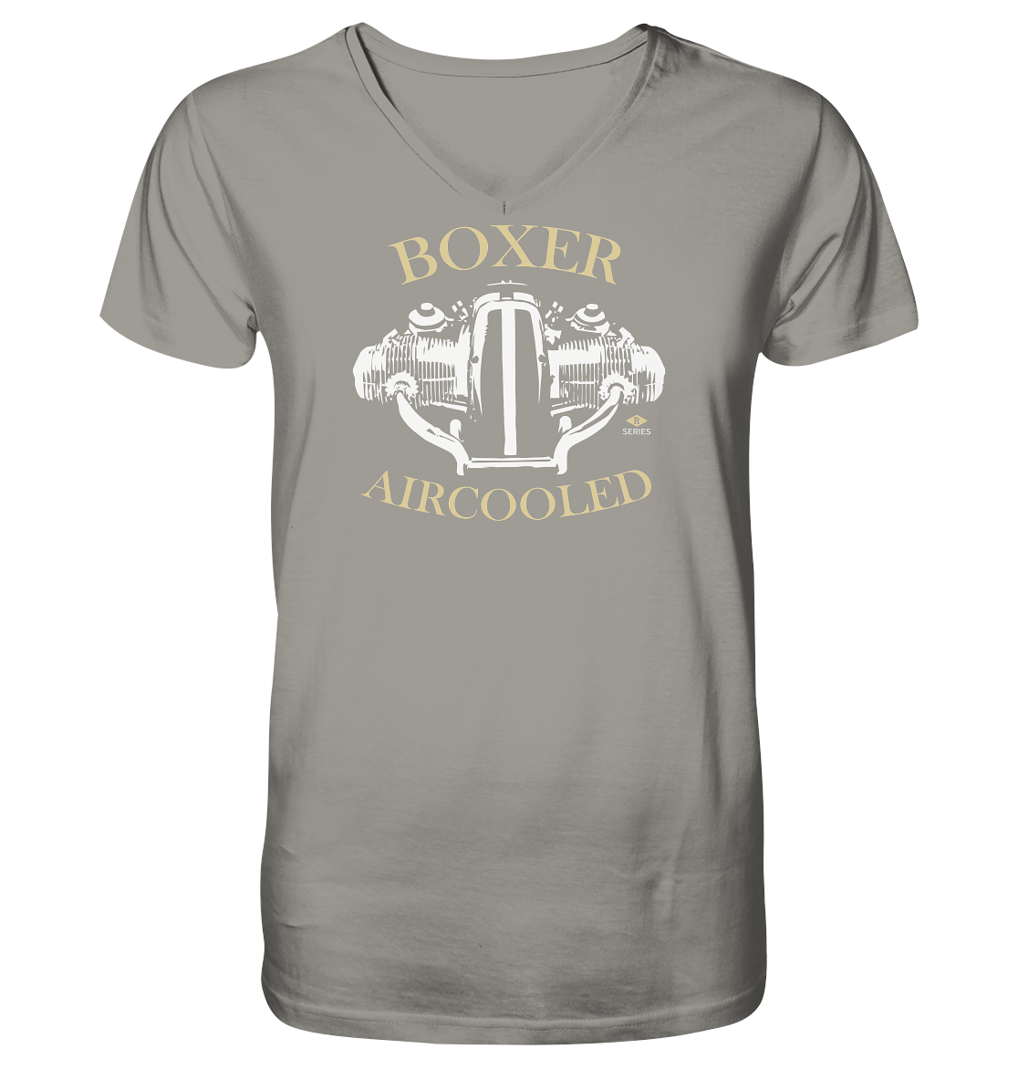 Boxermotor Motiv hell - V-Neck Shirt