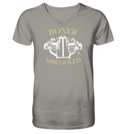 Boxermotor Motiv hell - V-Neck Shirt
