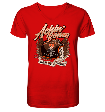 Sons of Arthritis - Achin Bones - V-Neck Shirt. Motiv Vorderseite.