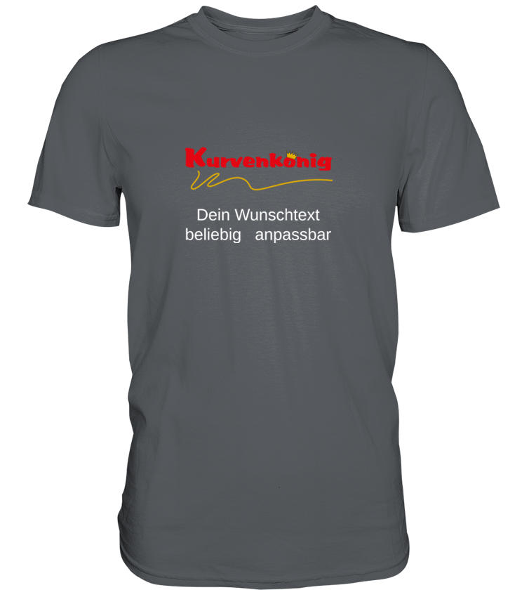 Personalisierbares Bikershirt mit Kurvenkönig Logo - Premium Shirt