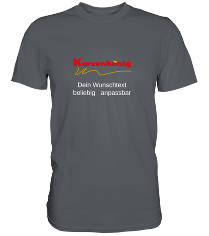 Personalisierbares Bikershirt mit Kurvenkönig Logo - Premium Shirt