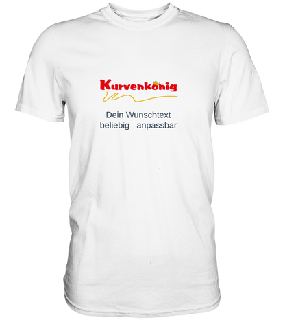 Personalisierbares Bikershirt mit Kurvenkönig Logo - Premium Shirt
