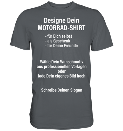 Gestalte Dein Motorrad Shirt mit professionellen Vorlagen.