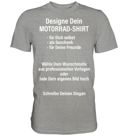Gestalte Dein Motorrad Shirt mit professionellen Vorlagen.