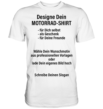 Gestalte Dein Motorrad Shirt mit professionellen Vorlagen.